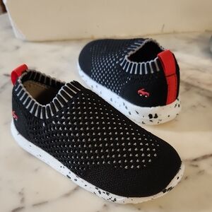 See Kai Run |  Black & Red Kids Slip-On Sneakers | Sz 8